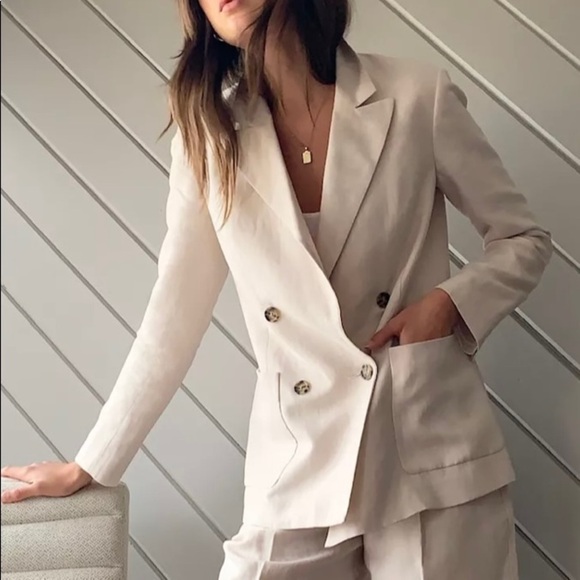 Aritzia Wilfred Remie Linen Blazer - Picture 14 of 16